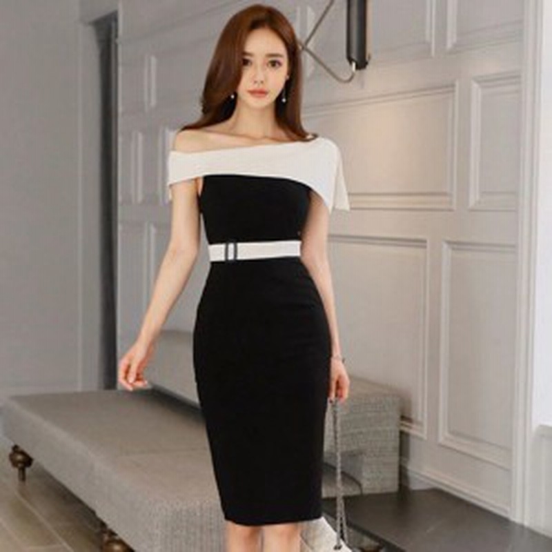 黒 ワンピース ワンショルダー タイトワンピース 膝丈 フォーマル 通勤 パーティー 二次会 代 30代 夏ワンピース 通販 Lineポイント最大1 0 Get Lineショッピング