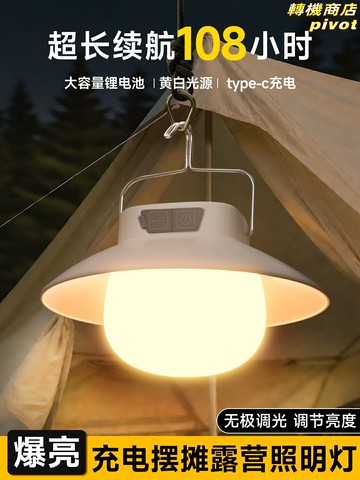 【超亮續航王】露營燈 戶外燈 應急燈 帳篷燈 掛燈 充電燈 野營燈 高亮防水 無極調光 超長續航 天幕地攤露營必備