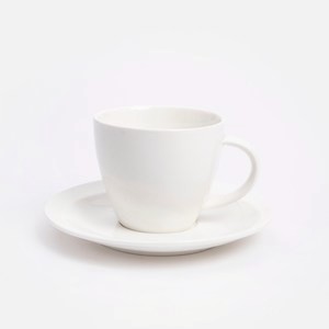 克萊歐強化瓷杯碟組220mL 弦月白