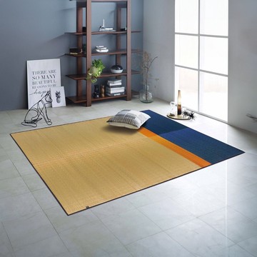 【質感禮物】藺草地毯BiColor 幾何色塊摩登風格 清爽透氣 日本製