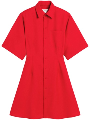 AMI Paris Short-Sleeved Shirtdress