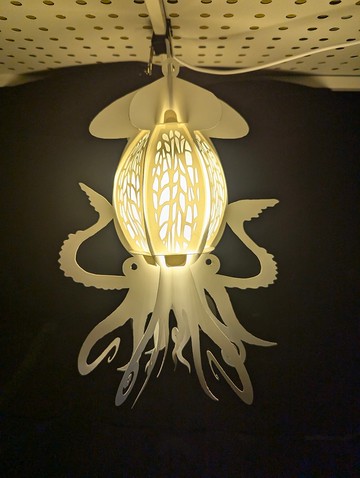 魷魚 紙雕吊燈