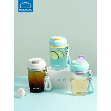 樂扣樂扣玻璃杯泡茶水杯家用耐熱茶水分離杯子男士花茶女生辦公室