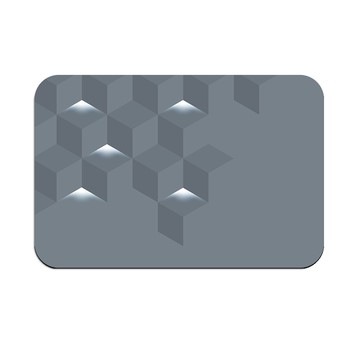 升級版軟式珪藻土吸水地墊 60x40cm 銀藍立方