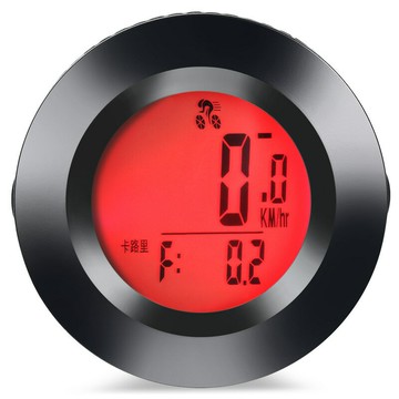 【含稅/免運】 三色背光中文紅無線圓形兒童滑步平衡車山地自行里程測速度碼表