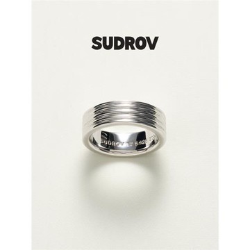 SUDROV素覺戒指925銀情侶對戒簡約氣質時尚婚戒送女朋友生日禮物