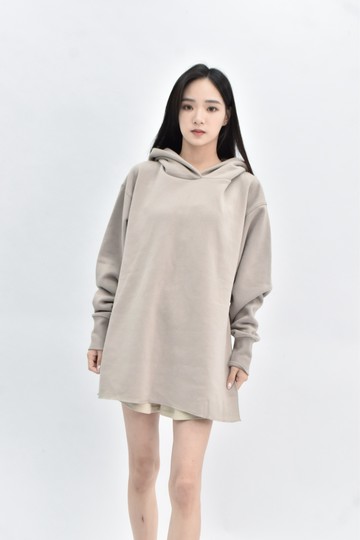 (F) urban research 內刷毛連帽棕色長袖上衣
