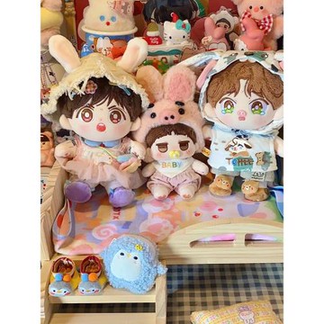 棉花娃娃床娃屋家具床品三件套bjd娃娃莉娜熊公主床房間場景布置