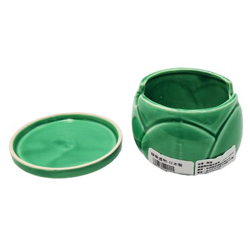 綠釉蓋物 - 日本製 瓷/陶瓷 180ml  1個