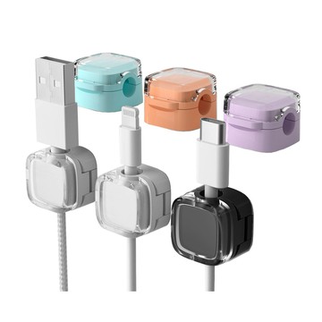 MK 冰透磁吸理線器(6入) 磁吸收納/收線器/捲線器
