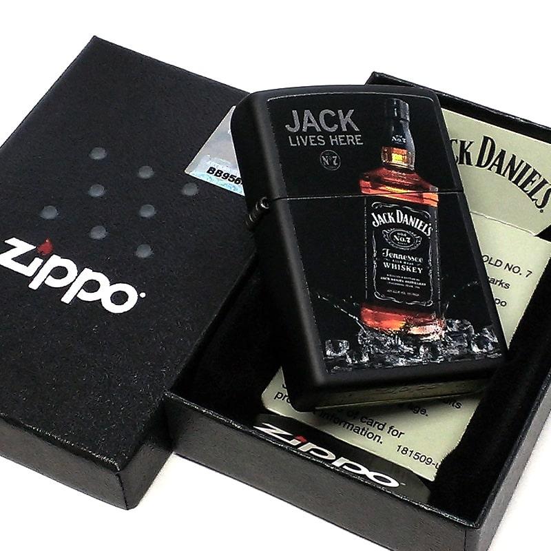 ZIPPO ライター ジャックダニエル ジッポ ブラック Jack Daniel s 黒 かっこいい お酒 ウィスキー メンズ 渋い