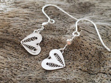 花絲 ◇ 心 ◇ SV耳针/耳夾