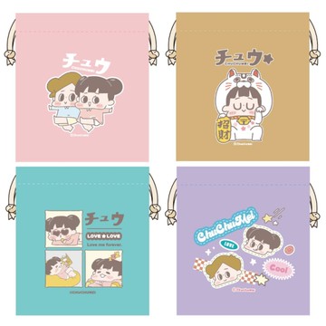 啾啾妹 小束口袋-啾啾妹＆卡爾/招財/對話框/Cool