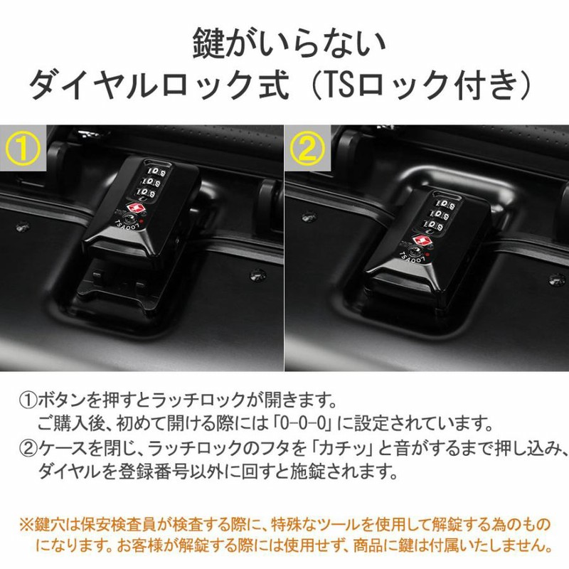 ZERO ゼロハリバートンセキュリティケース ダイヤルロック