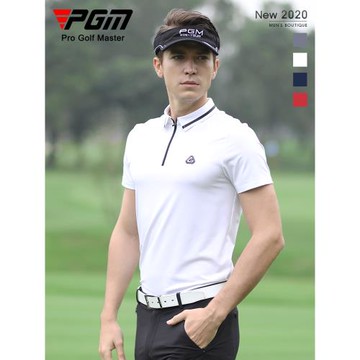 PGM  高爾夫服裝 男士短袖t恤 透氣速干golf運動男裝衣服polo衫