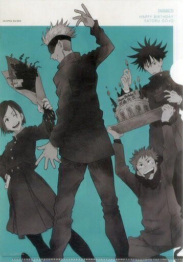 集合五條悟BIRTHDAY A4文件夾咒術迴戰MAPPA SHOW CASE商品