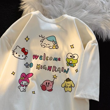 ✨ 壹灣出貨 ✨三麗鷗衣服女童夏季純棉短袖t恤2023新款中大童洋氣可愛寬鬆上衣 1IP2