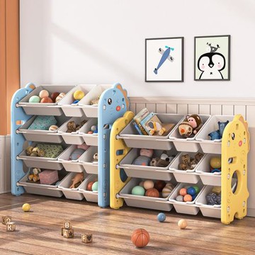 兒童玩具收納架置物架寶寶整理箱多層大容量家用幼兒園儲物柜書架
