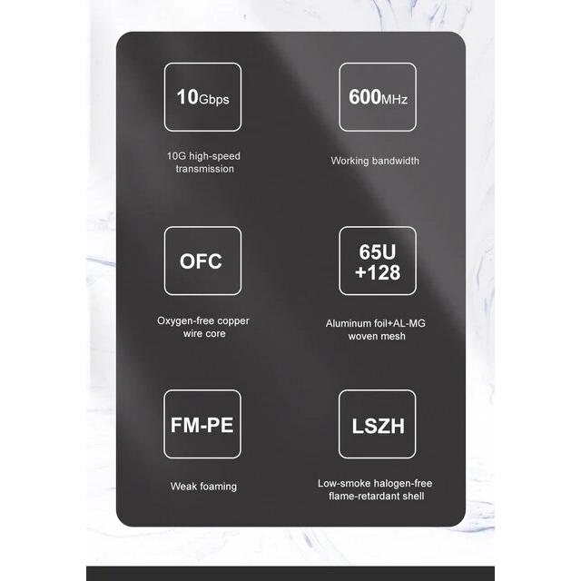 ケーブルcat7ネットワークイーサネットケーブルs ftp 23awg 4pr omay lszh 10gbps 600mhz二重シールドフリー銅サポ