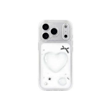 【Pure Clear】晶透愛心 滴膠全包防摔iPhone 手機殼
