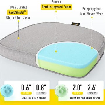 記憶泡沫椅墊防水防污耐用座墊帶系帶可雙面使用U型座墊