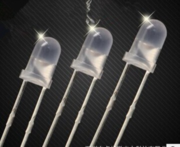 LED發光二極管F5 5mm霧狀白發綠 磨砂翠綠色 綠光超高亮 長腳