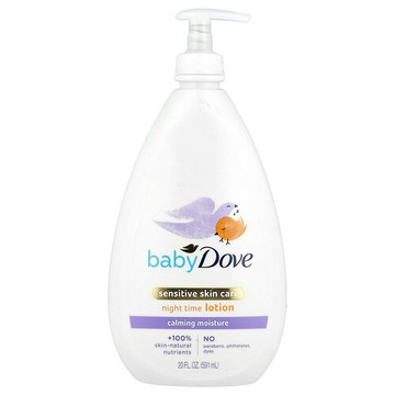 Dove, 嬰幼兒，敏感肌膚護理，夜用乳液，20 液量盎司（591 毫升）
