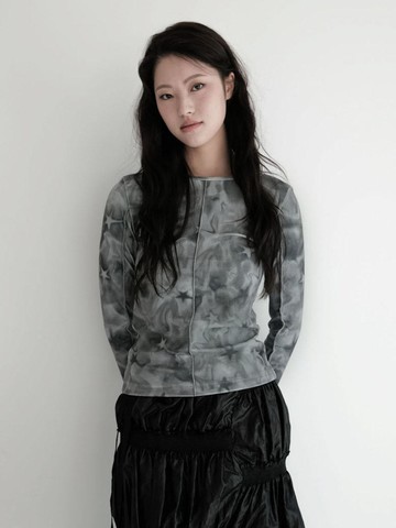 Starry Terry Warm T-shirt [Khaki Gray]