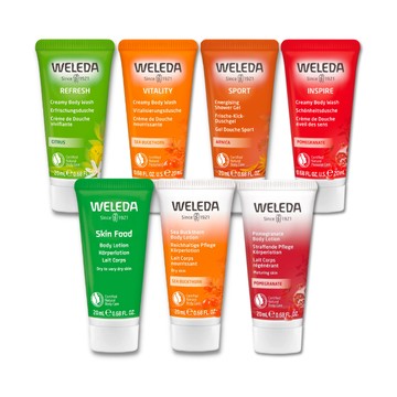 德國原廠版 Weleda 薇莉達 身體乳液/ 沐浴乳【旅行瓶】20ml 身體 保養 洗澡 沐浴 溫和 附發票現貨 ｜滿額領券最高現折$200⚡保養 美妝 品牌香氛 【心心哈德】