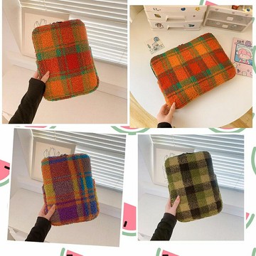 新款羔羊絨格子內袋11英寸13.3英寸筆電包