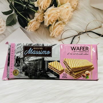 土耳其 Massimo 瑪西莫 榛果風味夾心威化餅 150g 夾心餅乾｜全店$299 全家取貨免運｜領券9折｜APP下單最高再賺22%點數⚡