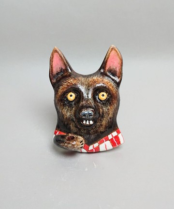 臺灣犬擴香器01(手工陶製品)