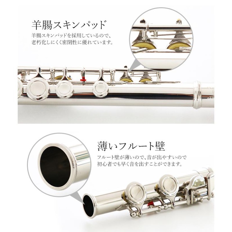 フルートセット（入門者向け） 初心者 用 学生 白銅製 練習 用 入門