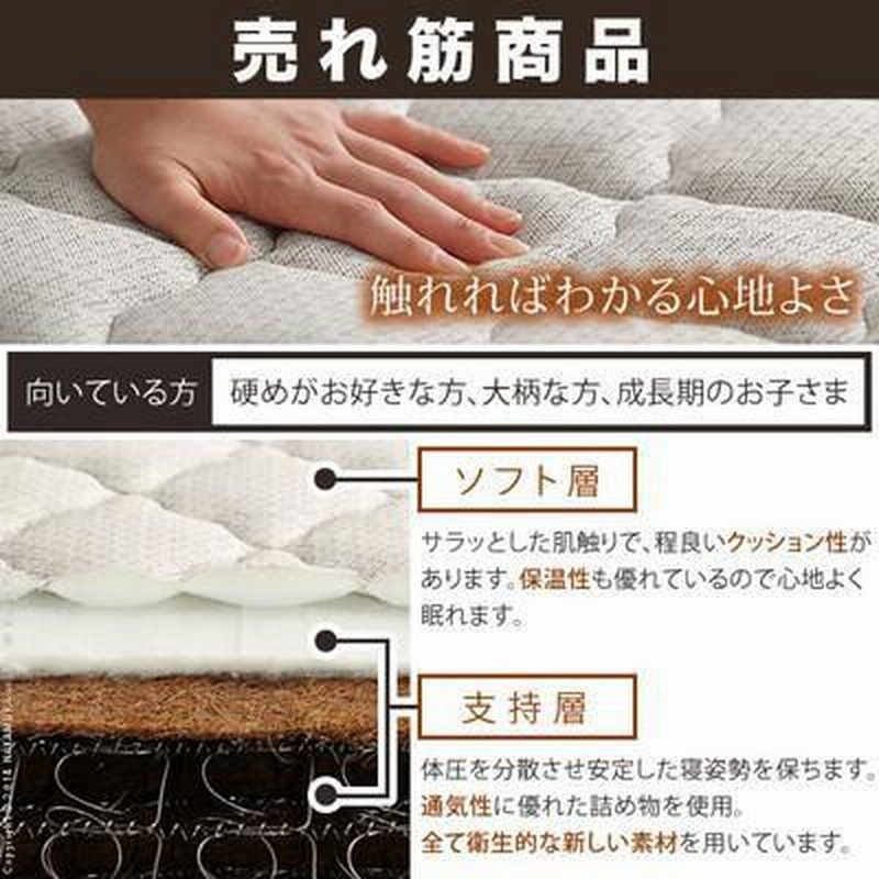 マットレス シングル マルチラススーパースプリング 硬め マットレスのみ シングルベッド シングルベット マット