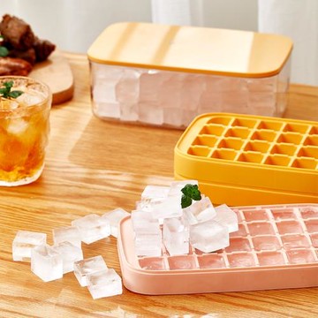 冰塊模具食品級輔食軟硅膠冰格家用儲冰制冰盒帶蓋冰箱凍冰塊神器