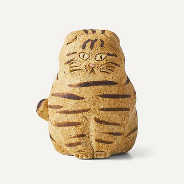 Shimashima Shimashima 貓茶虎斑貓貓雕像陶器動物陶俑動物圖案 Pinkoi 設計購物網站 Line購物