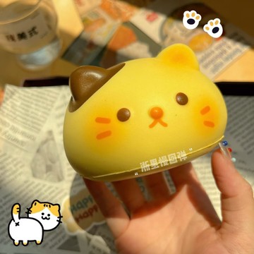 貓咪饅頭慢回彈🫶🏻油潤濕軟 一按一個坑 軟軟 squishy 慢回彈 舒壓小物 饅頭慢回彈 包子慢回彈
