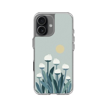 iPhone 17 Clear Case（相機按鈕） 透明 - ilovedoodle (Lim Heng Swee) - White Cat Flowers - 白貓花朵
