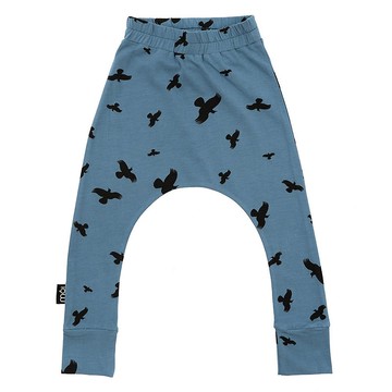 Moi Kids 靛藍有機棉長褲哈倫褲3至6歲適穿BA1