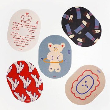 韓國romane可愛鼠標墊子護腕桌面防滑裝飾電腦辦公墊杯女學生便攜