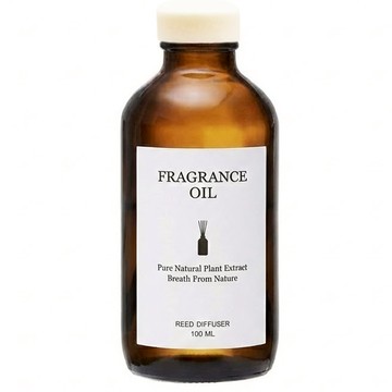 FRAGRANCE 法式精油茶色擴香瓶 小口徑  1件  鮮荔枝白茶  100ml