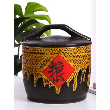 陶瓷米缸景德鎮家用密封罐面缸帶蓋老式10斤20斤30裝防潮蟲裝米桶