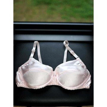 100%桑蠶絲零束縛防凸點真絲文胸薄款無鋼圈舒適透氣44大碼46內衣