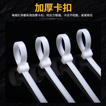 4*200寬2.5mm自鎖式尼龍扎帶塑料捆綁帶強力卡扣電線勒死狗扎線帶