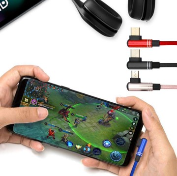 Xmart HTC/三星/SONY/ Micro USB 6A 90度電競傳輸充電線