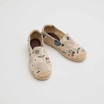 【One Shoe】手作草編鞋  日本印花 莓果夢  Espadrilles