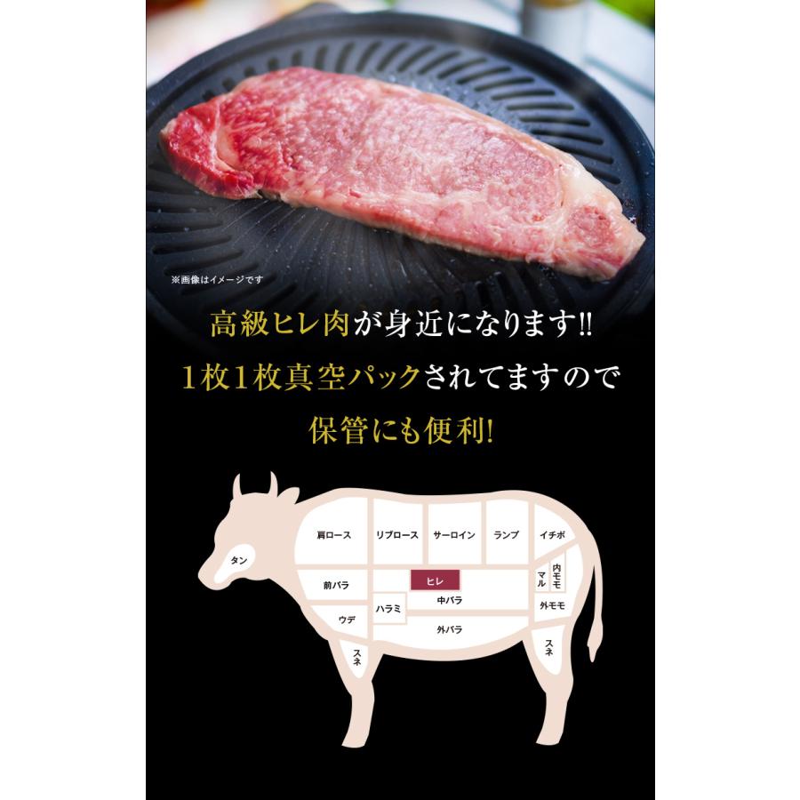 ギフト お中元 御中元 九州産黒毛和牛ヒレ500g（100g×5枚）ステーキ用  BBQ バーベキュー 送料無料 御歳暮 お歳暮 化粧箱