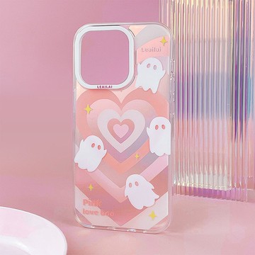愛心小幽靈 漸變雙層 iPhone 手機殼