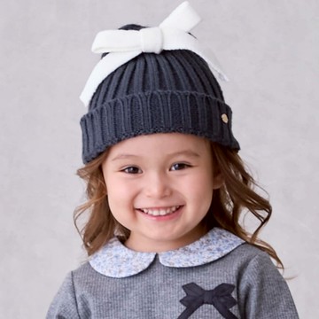 petit main 品牌旗艦店 蝴蝶結針織帽 【日本直接出貨】