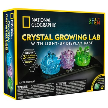 NATIONAL GEOGRAPHIC 國家地理 晶透奇蹟 水晶栽種實驗室 附光影展示台 1.09kg  1盒